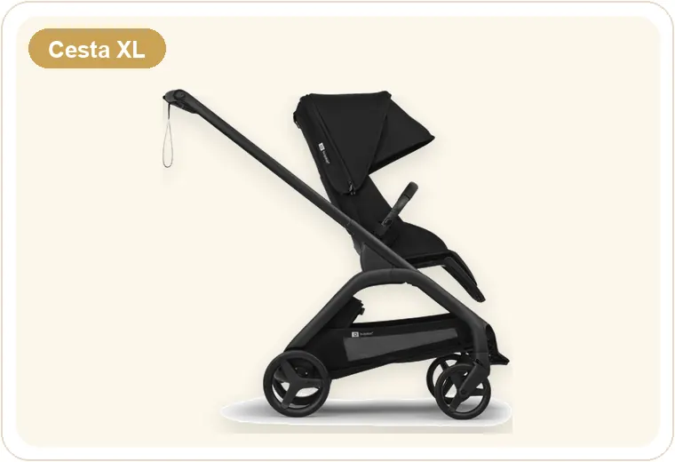 Cesta espaciosa de 10 kg del carrito urbano Drangonfly Plus de Bugaboo